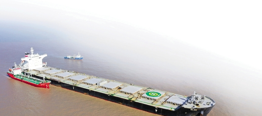 今年1月至10月宁波舟山港完成货物吞吐量10.28亿吨