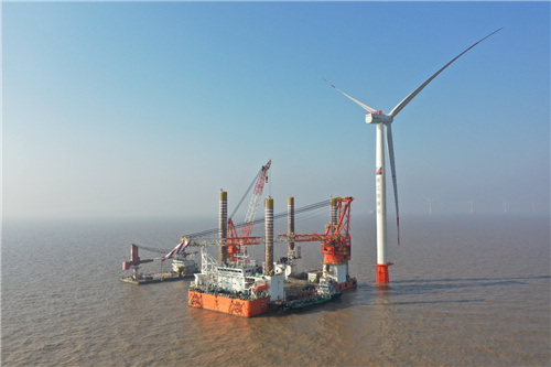 浙能嵊泗2号海上风电场工程 32台风机安装完成