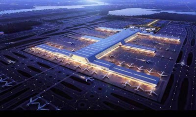 11月15日 湖北“一号工程”鄂州花湖机场飞行区道面工程顺利完工 