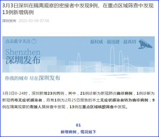 【深圳新增本土1例
 ,深圳新增本土1例病例】