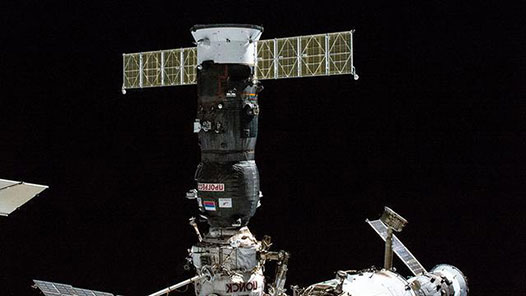  Russian cargo spacecraft docking with the International Space Station