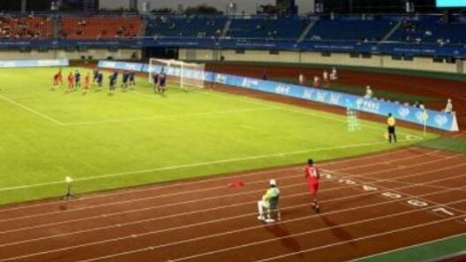 （微观亚运）中国台北队男足项目小组赛1比0战胜印尼 系亚运会首胜