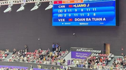 杭州亚运会乒乓球男团 中国队3:0战胜越南队取得开门红