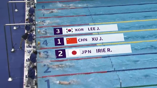 徐嘉余夺得杭州亚运会游泳男子100米仰泳金牌