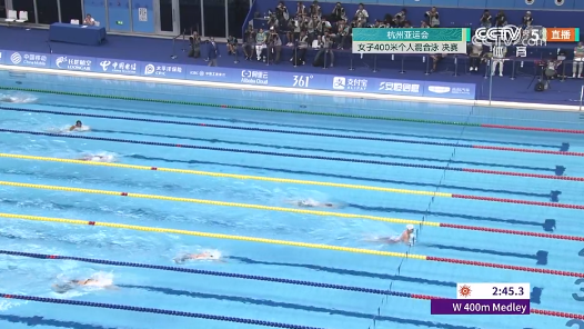 余依婷夺得杭州亚运会女子400米个人混合泳金牌