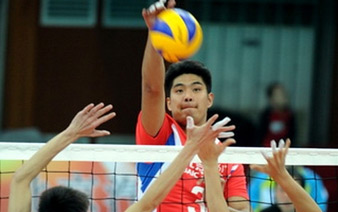 2013-2014男子排球联赛:北京队3比0胜河北队”