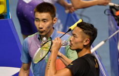 林丹李宗伟海南联袂“秀”球技引爆全场”