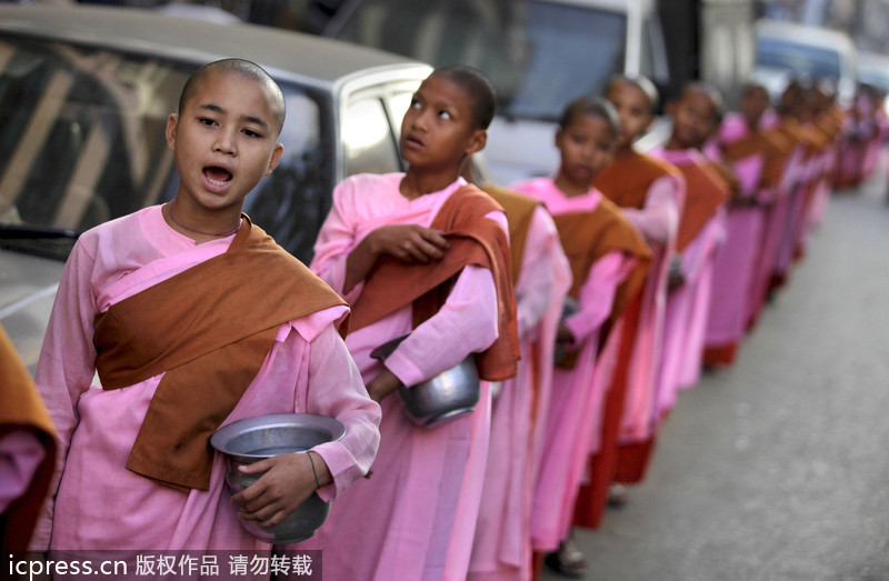 缅甸尼姑:红粉佳人风华正茂”