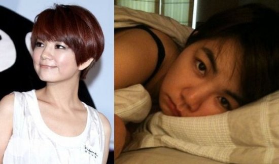 一线女星素颜PK:吴佩慈大眼消失 桂纶镁气质不见”