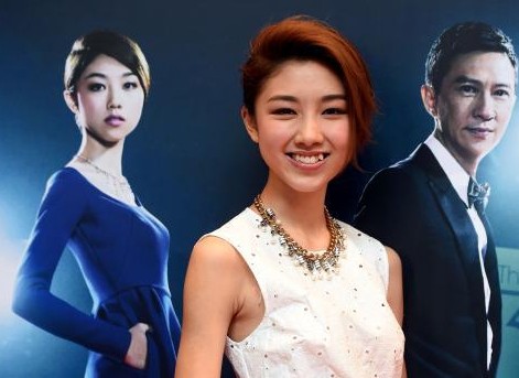 颜卓灵出席香港电影金像奖活动”