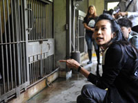 莫文蔚赴成都为黑熊送“甜蜜””