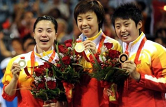 乒乓球运动员张怡宁”