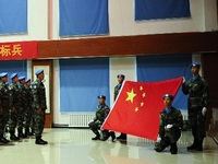 中国第十七批赴利维和运输大队誓师出征”