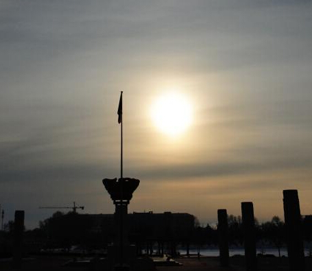 黑龙江省呼玛县出现日晕天象”