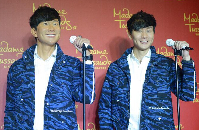 林俊杰蜡像亮相新加坡杜莎夫人蜡像馆”