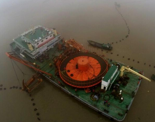 中国最长110千伏交流海缆成功登陆舟山洋山岛”