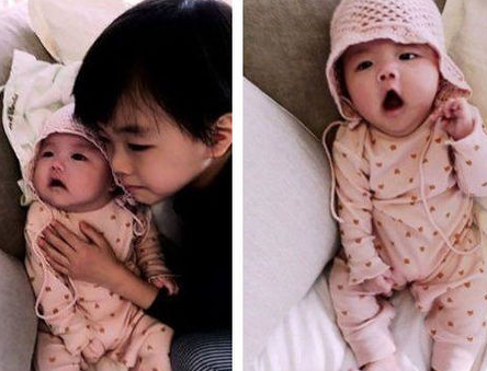 权相佑一双儿女近照曝光 被赞基因好颜值高”