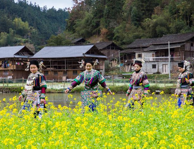 贵州榕江:侗族同胞踩歌堂迎新年”