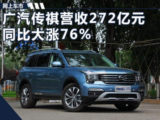 广汽传祺1-6月营收高达272亿元 同比大涨76%-图1