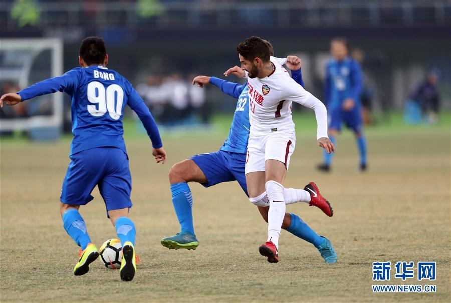 (体育)(9)足球——亚冠:天津权健胜中国香港杰志