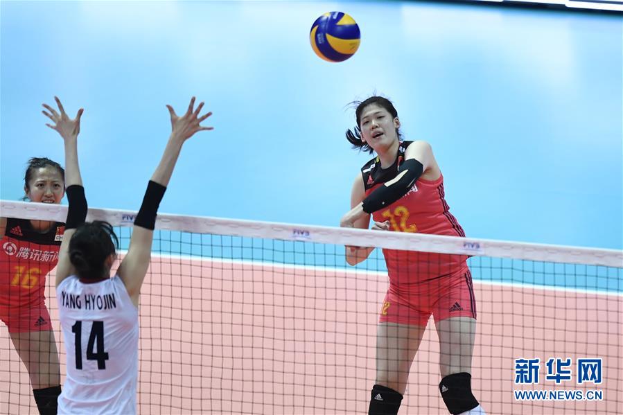 (体育)(1)排球——世界女排联赛:中国不敌韩国
