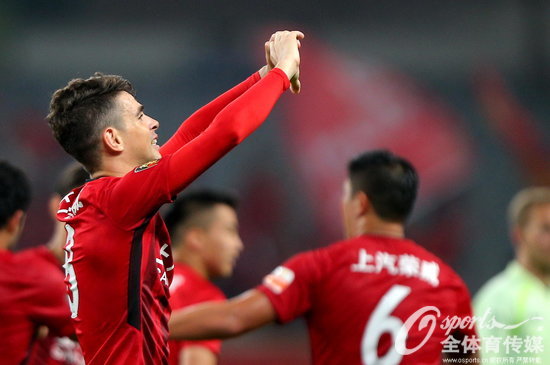 2018年5月20日,2018年中超联赛第11轮:上海上港2:0胜江苏苏宁,武磊奥斯卡建功上港保住头名。 (Osports全体育传媒 版权作品 严禁转载)