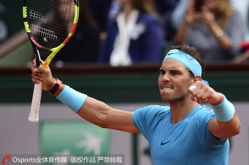 纳达尔庆祝胜利