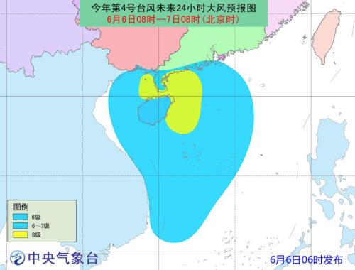 �Ϻ��ȴ���ѹδ��24Сʱ���Ԥ��ͼ(6��6��08ʱ-7��08ʱ)