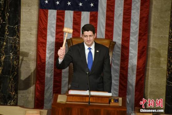 资料图:美国联邦众议院议长保罗·瑞安。 <a target='_blank' href='http://www.chinanews.com/'>中新社</a>记者 张蔚然 摄