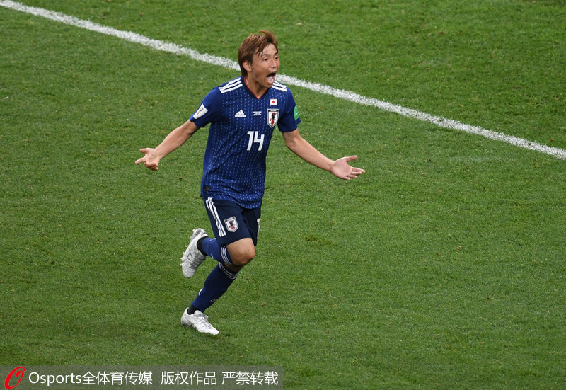 乾贵士为日本打入第二粒进球