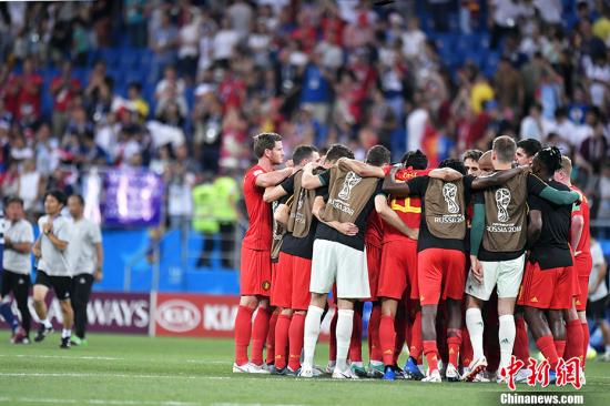 比利时逆转晋级。 <a target='_blank' href='http://www.chinanews.com/'>中新社</a>记者 田博川 摄