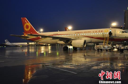 成都机场遭雷暴天气引发大面积航班延误