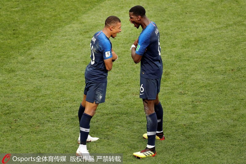 姆巴佩与博格巴成为法国夺冠的两把“双刀”