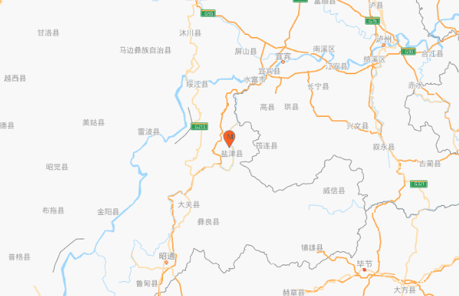 昭通盐津县城地图图片