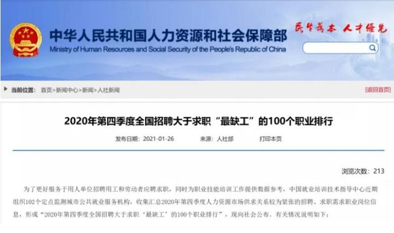 粿2020ļȫȱ100ְҵ