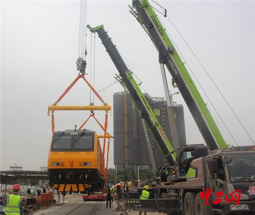 广州地铁十八号线陇枕停车场首列工程车顺利进场