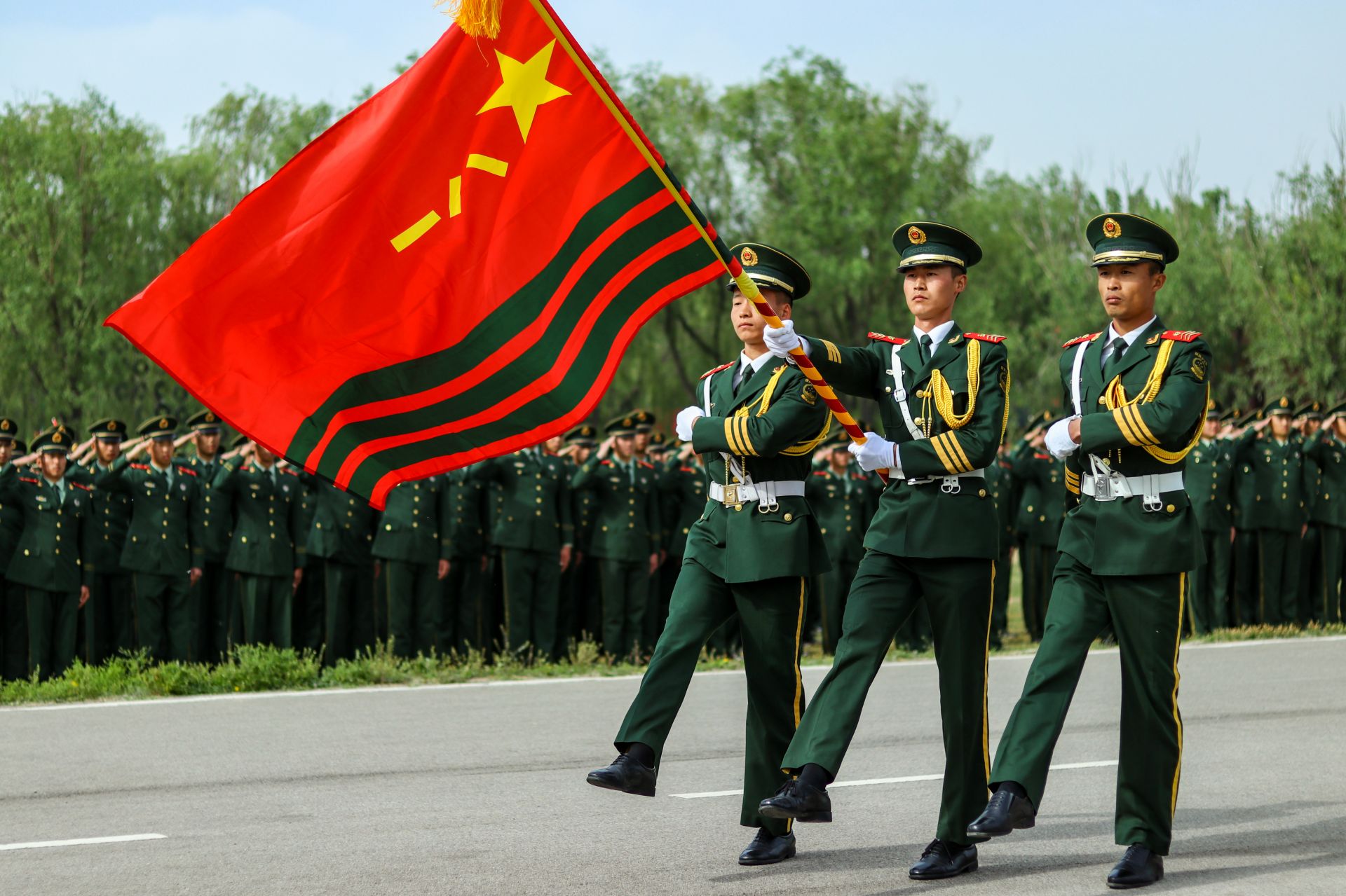 武警天津总队2021春季入伍新兵授衔