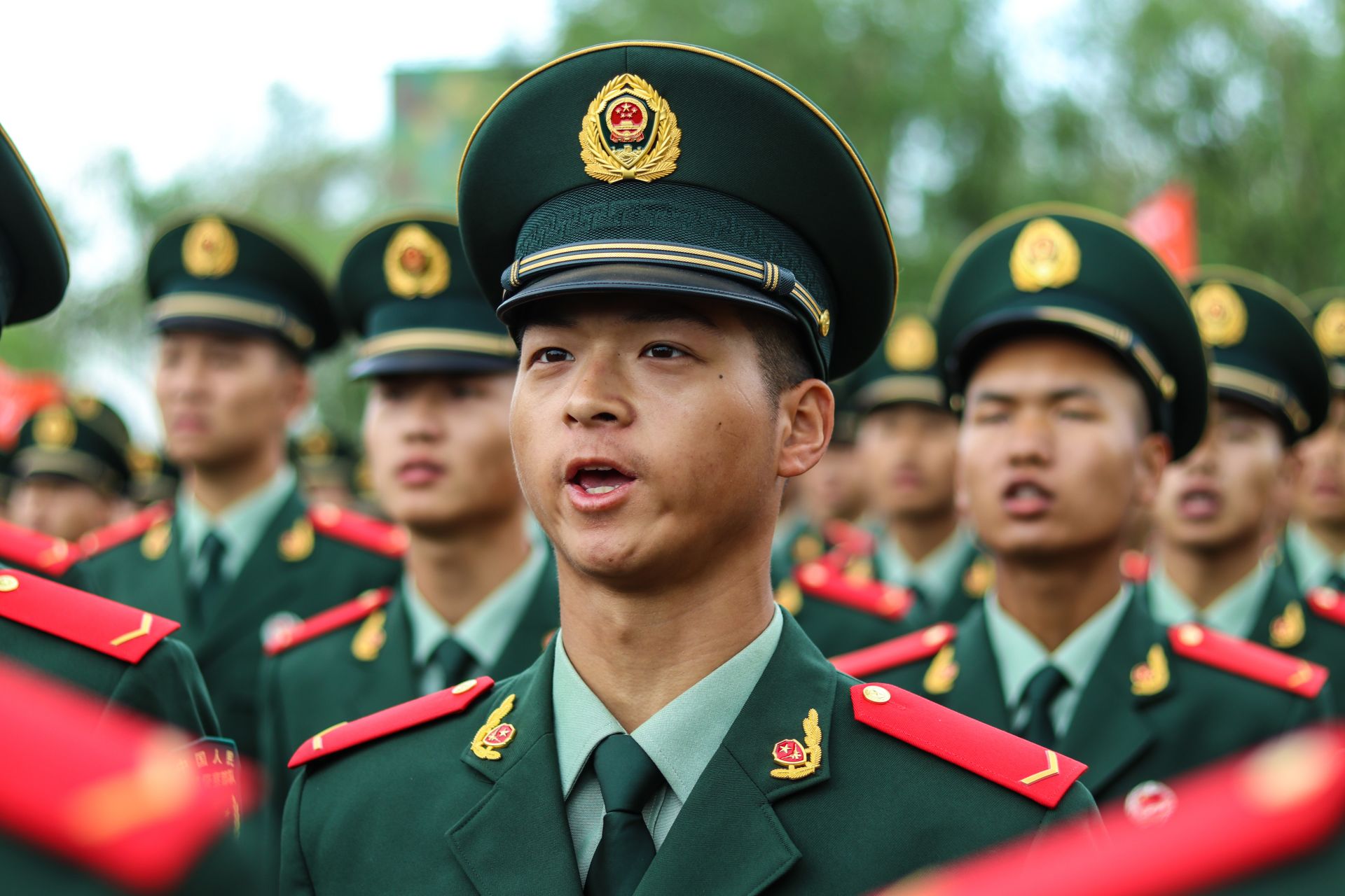 武警天津总队2021春季入伍新兵授衔