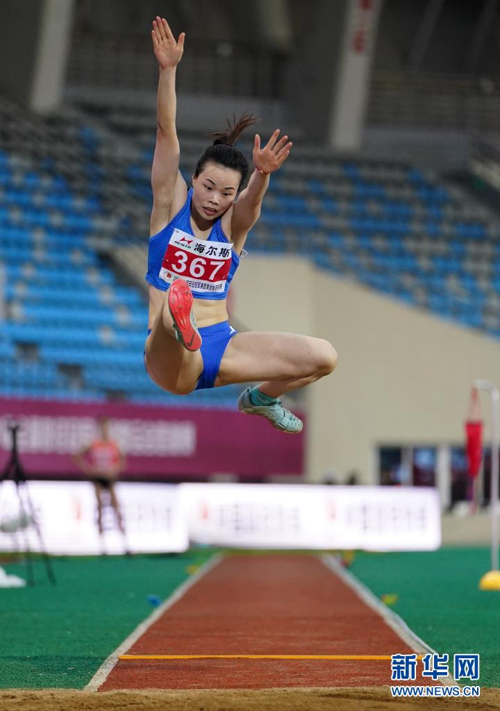 全国冠军赛:女子跳远决赛陆敏佳夺冠