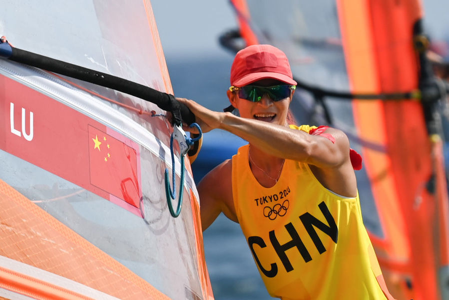 7月31日,中国选手卢云秀在夺冠后庆祝.新华社记者黄宗治摄