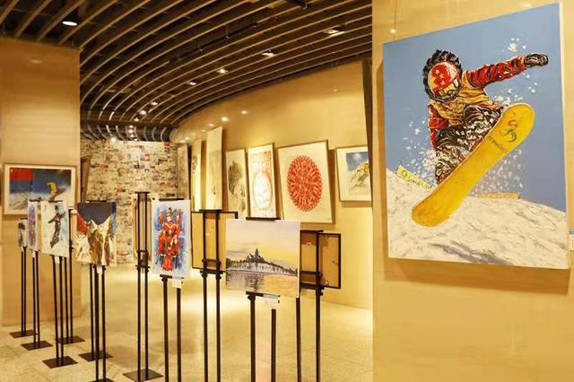 【职爱冬奥】中工网记者带你打卡冰雪主题绘画作品展