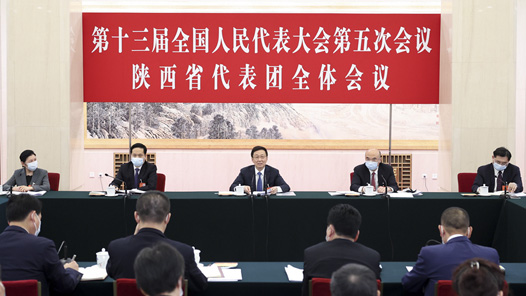 韩正在参加陕西代表团审议时强调 全面贯彻落实党中央决策部署 扎实做好改革发展稳定各项工作 努力完成全年目标任务