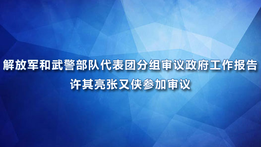 解放军和武警部队代表团分组审议政府工作报告 许其亮张又侠参加审议