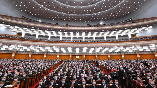 十三届全国人大五次会议举行第二次全体会议