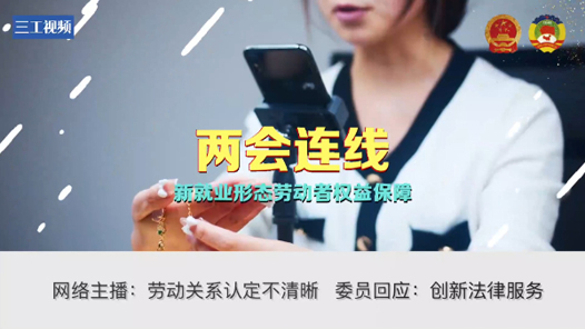 两会连线·新就业形态劳动者权益保障丨网络主播：劳动关系认定不清晰  委员回应：创新法律服务