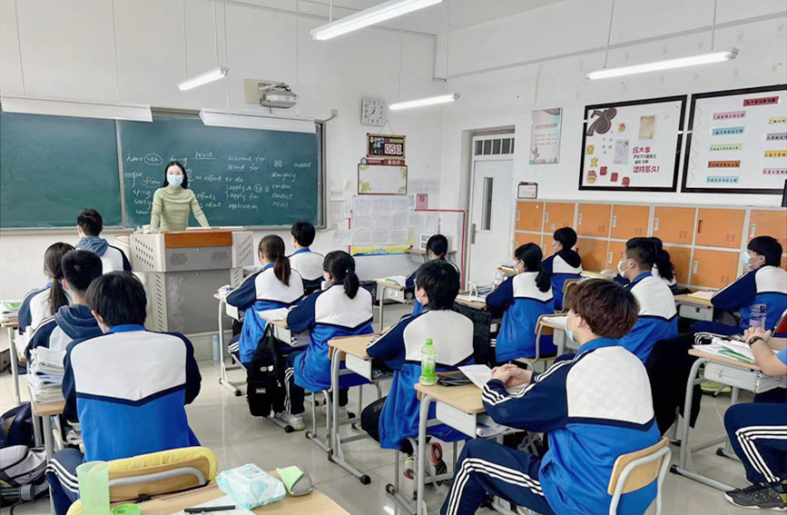 河北区委宣传部供图天津市第五中学毕业年级学生有序返校.