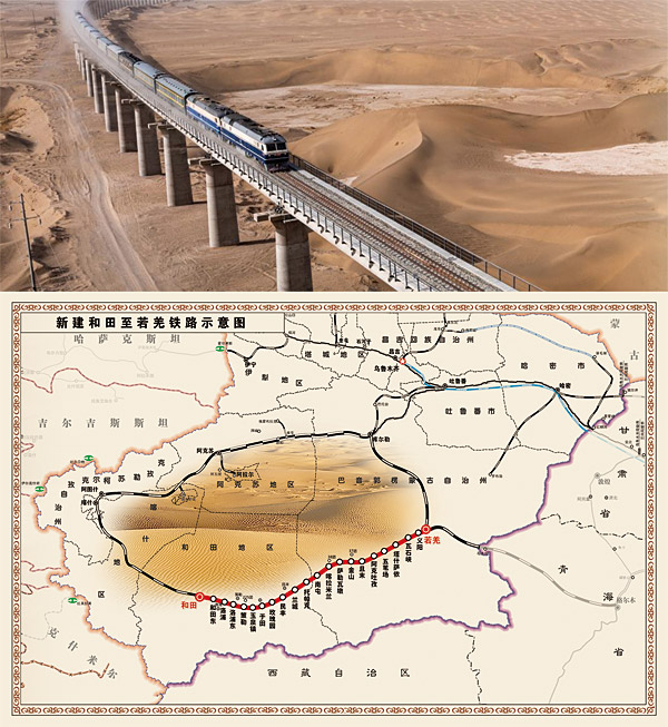在死亡之海修建闭环铁路