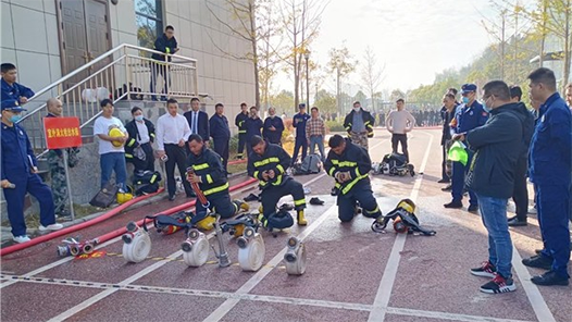 安徽省东至县总工会举办消防职业技能竞赛