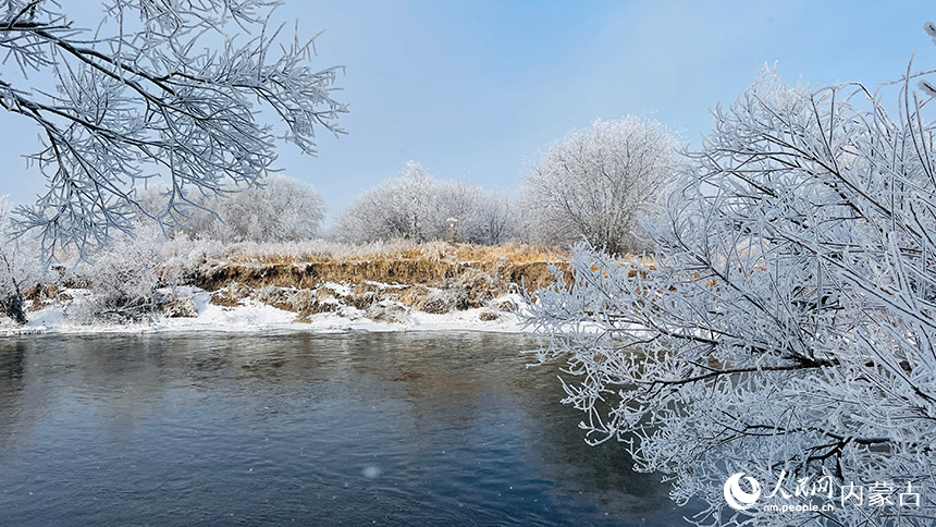 内蒙古额尔古纳湿地冬日美景如画