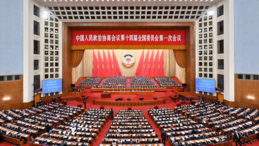 全国政协十四届一次会议举行第二次全体会议 王沪宁出席 听取政协章程修正案草案的说明 13位委员作大会发言